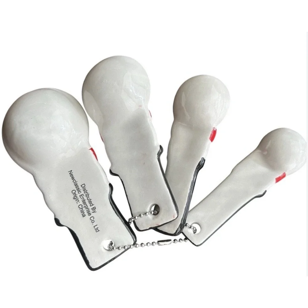 Christmas Snowman Novelty Ceramic Measuring Spoons Bullseye (set Of 4)